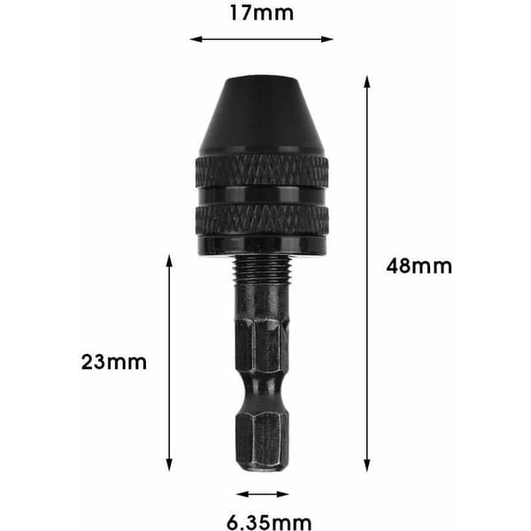 6,5 mm sekskant skaft luftborchuckadapter (H01334)
