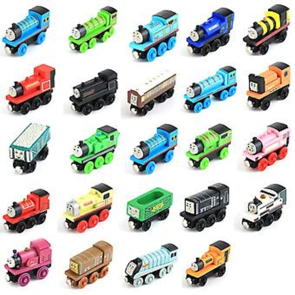 Thomas & Friends Puinen Ratajuna Magneettiset Junalelut Taaperoille Lapsille Moottorikulkuneuvot Junavaunut Pojille Tytöille Syntymäpäivälahjat (11)