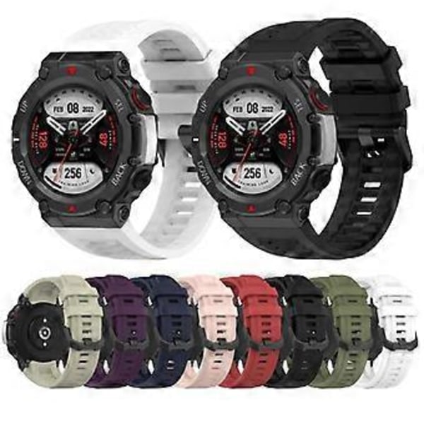 Ersättningsarmband för Huami Amazfit T-Rex 2 Armband Silikonarmband för Huami Amazfit T Rex Armband 2 Urband med Verktyg (Blå)