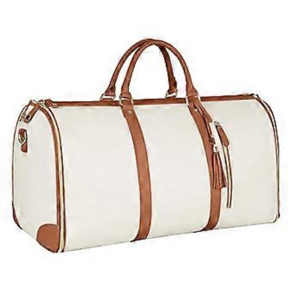 Ny Perfekt Foldbar Reisebagasje Håndbagasje Skulder Konvertibel Duffel Bag Lett Sport Tote (Hvit)