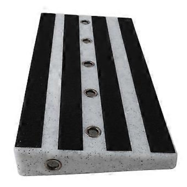 Gitarr Effektpedalbräda PE Haken och Slinga Fäste Instrument Tillbehör för Prestanda Marmor Design (Vit)
