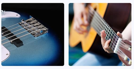 Gitarcapoer for akustiske, elektriske og ukulele-gitarer Light Woodgrain