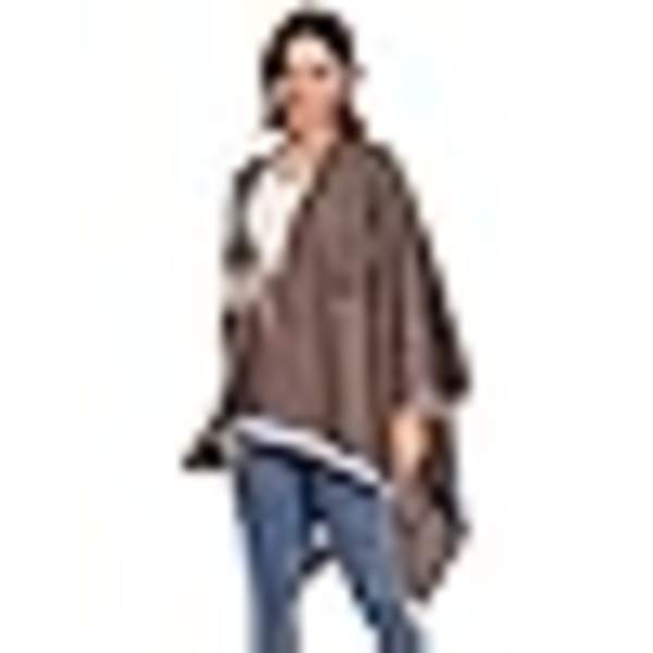 Poncho Dam Kvinna Vinter Varm Elegant Poncho Pläd Poncho Kappa Stickad Poncho Kavaj Vinter Poncho Halsduk Kvinna Present till Födelsedag Jul