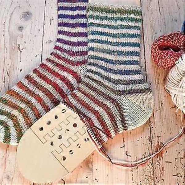 Sock Blockers, Träfibrer Justerbar Storlek Strumpsträckare Stickblockers Roliga DIY Stickmodellverktyg för Stickgarn Hantverk