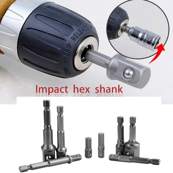 8 stycken 1/4\" 3/8\" 1/2\" Magnetiska Bitshållare Skruvmejsel Förlängning