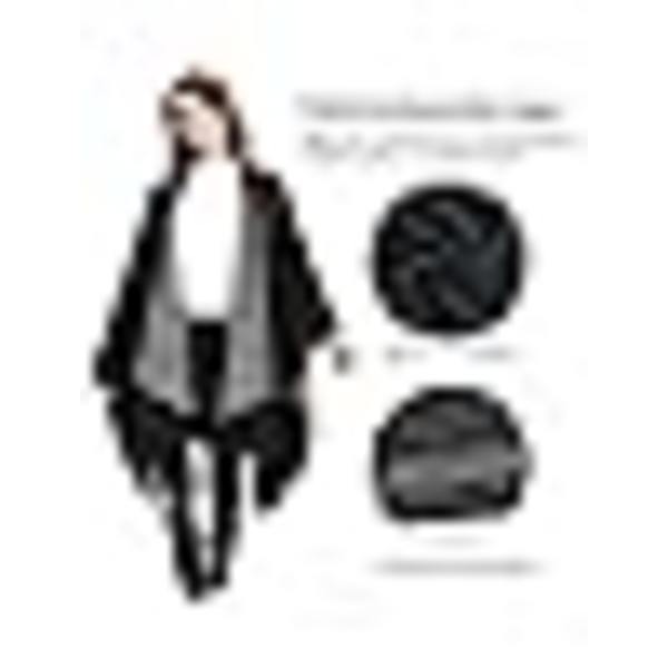 Poncho Dam Kvinna Vinter Varm Elegant Poncho Pläd Poncho Kappa Stickad Poncho Kavaj Vinter Poncho Halsduk Kvinna Present till Födelsedag Jul