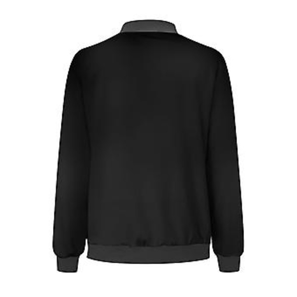 Damjacka, Lätt Zip Up, Casual Bomberjacka, Ståuppkrage, Kort Ytterplagg, Toppar, Svart