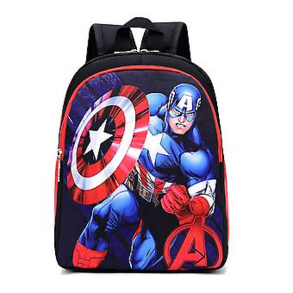 Barneskole Ryggsekk for Småbarn Gutter Jenter Marvel Avengers Superhelt Vanntett Lett Ryggsekk (D)