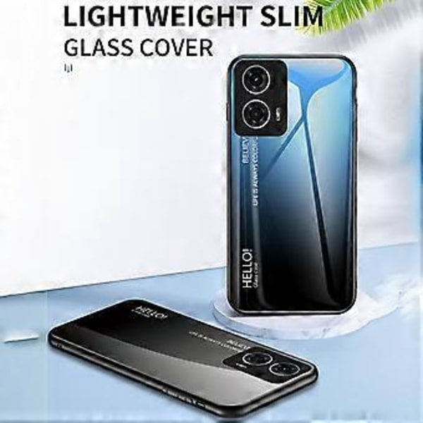 Skal för Motorola Moto G24 Power Anti-Repor Härdat Glas Baksida Mobilskal (Stil D)