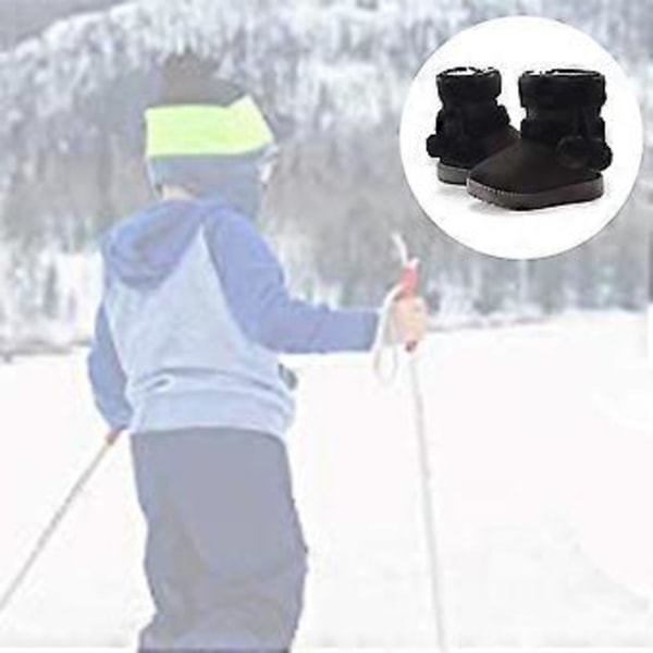 1 par Baby Pojkar Flickor Snökängor Premium Knapp Halkfria Mjuka Sula Småbarn Första Steg Varma Vinter Krypskor