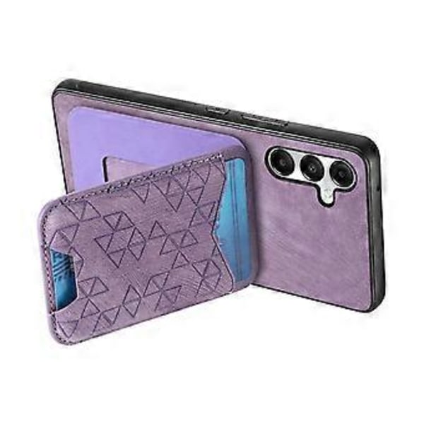 Til Samsung Galaxy A05s 4G Etui med Præget Mønster, Kortholder, Støttefod, Læder Bagside (Style B)