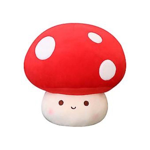 Søt sopp bamse Kawaii sopp fylt dyre pute gaver til barn sopp pute hjem dekor (11.81 tommer hvit)