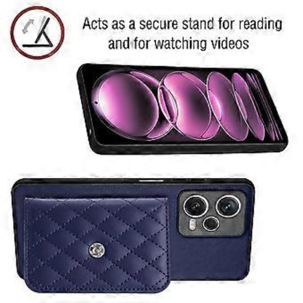 YB Leather Coating Series-8 Xiaomi Redmi Note 12 Pro+ 5G -kotelolle, korttipaikat, nahka+TPU-suojus ()