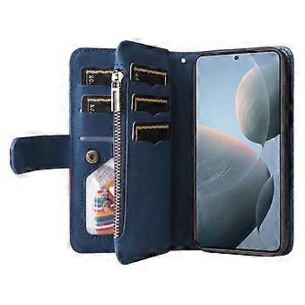 KT Multi-Function Series-5 Til Xiaomi 14T Etui Lynlås Pung Læder Telefon Cover Stativ (Style E)