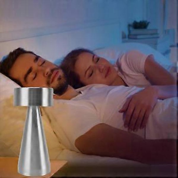 Bærbar LED Bordlampe 3 Fargetemperaturer Trinnløs Dimming 1800mAh Oppladbart Batteri Nattbordslampe Sengelampe