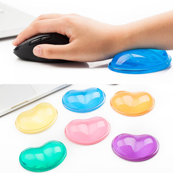 Blød håndledsstøtte, gelkrystaller, hjerteformet, ergonomisk krystal