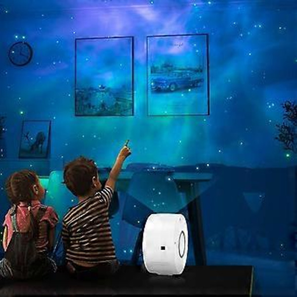 Ny Stjernehimmel Projeksjonslampe, 3D Visjon Fargerik LED Laser Nebula Lampe, LED Projeksjonslampe for Barnerom Ferie (EU-kontakt)