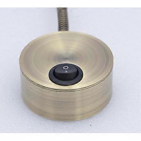 Fleksibel vægmonteret læselampe/natlampe med switch, 1 * 3 Watt Cree LED, Bronze (1 stk., brun)