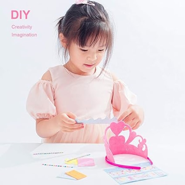 Luovat vapaa-ajan lasten DIY-kruunu 4 osaa, Prinsessan tiara Ti
