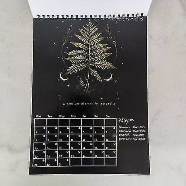 Dark Forest Lunar Calendar 2023 Wall Calendar Monthly Colorful Wall