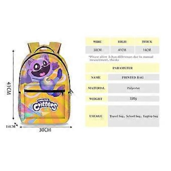Game Time Kapittel 3 Smiling Critters Ryggsekk For Studenter (Stil 14)