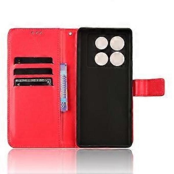 Til Infinix Note 40 5G X6852 Etui PU Læder Crazy Horse Tekstur Telefon Cover med Pung (Style B)
