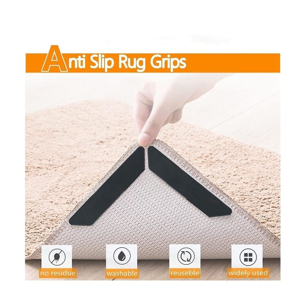 Rug Gripper Double Sided Non-Slip Rug Pads Tape Stickers Washable Area  Carpet Tape Corner Side