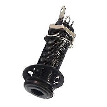 5x1/4 tommer Guitar Pickup Endpin Jack Output Socket til Elektrisk Guitar Sort