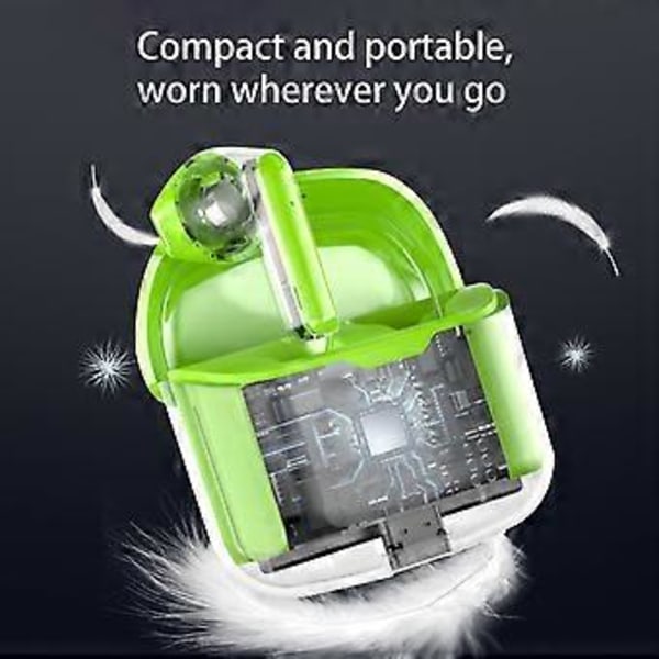 Ny Border J225 True Wireless Headset Bluetooth Headset 5.3TWS Svart Teknologi Låg Strömförbrukning Och Hög Batteritid Flerfärgade Modehörlurar (Grön)