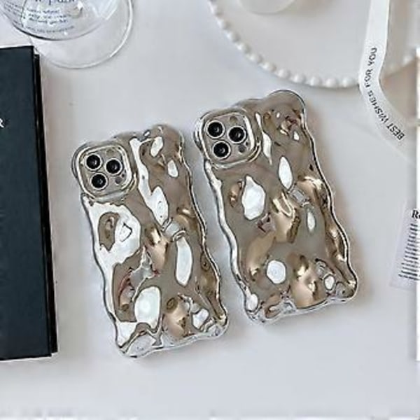 Etui for iPhone 12 Pro, Søt Ensfarget Krøllete Bølgeformet Støtsikker TPU Bumper Telefonveske