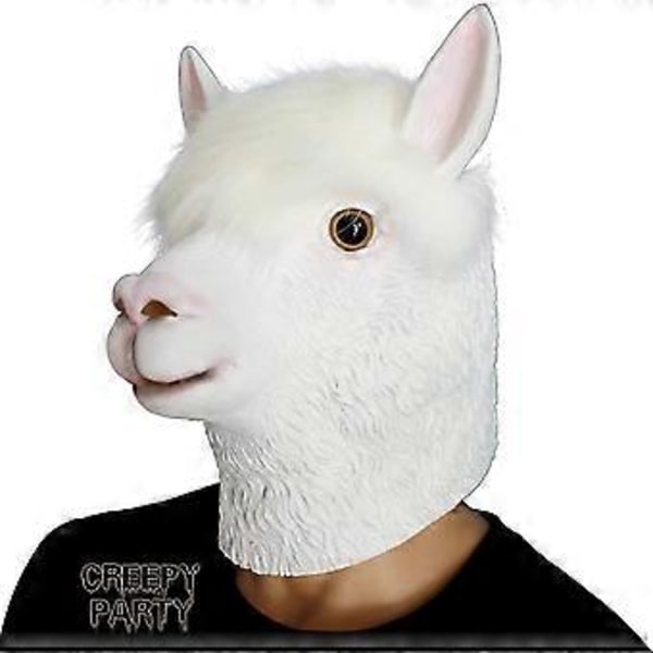 Alpakka Maske Kostyme Nyhet Halloween Kostymefest Latex Dyrehode Maske