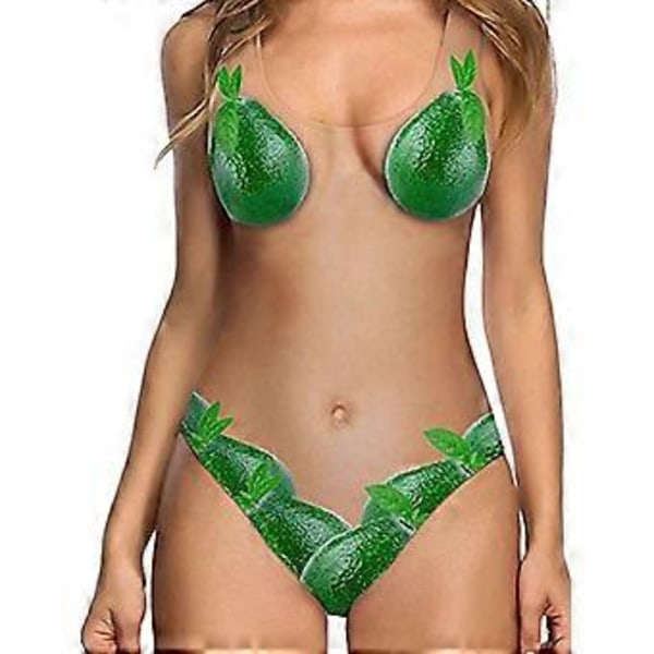 2023 NYHET Dam Baddräkt i Ett Stycke Galaxy Taco Cat Magekontroll Baddräkt Strandkläder Bikini Monokini (S Grön)
