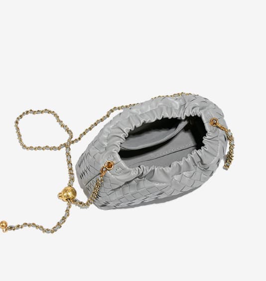 Vævet Kæde Sky Taske Agate Gray