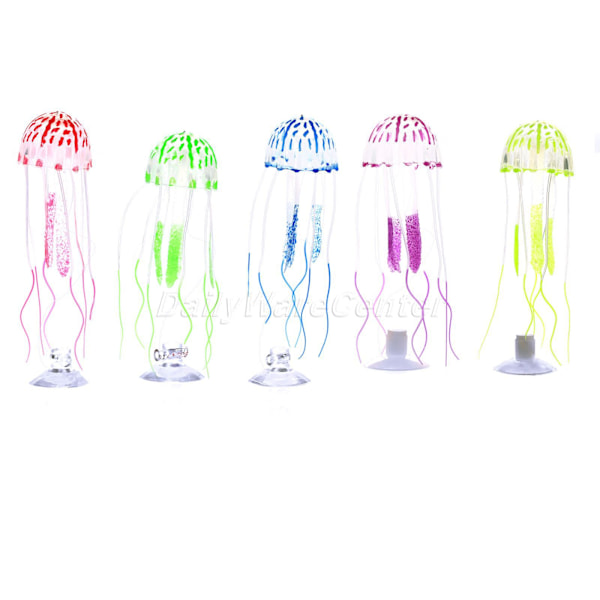 Kunstig vandmand 3 stk. Pink Blue Green Akvariedekoration Silikonevandmand 2 stk. Fluorescerende vandmand Akvariedekoration Akvarietilbehør