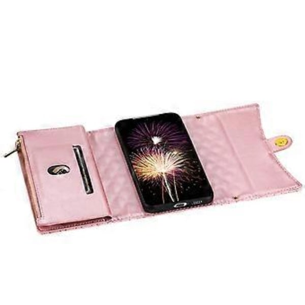 BKS-002 Kryssbody-telefondeksel i lær med lommebok og 7 kortholdere for Samsung Galaxy A54 5G ()