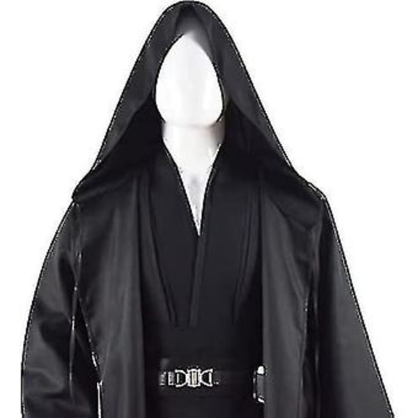 Vuxen Tunika Kostym För Jedi Outfit Skywalker Halloween Cosplay Kostym Huvad Robe Kappa Full Set Uniform Tre Versioner E (3X-Stor Brun)