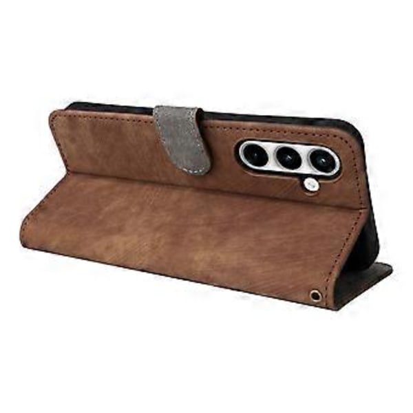 Læder Wallet Case med RFID-blokering til Samsung Galaxy A35 5G - Brun (Brun)