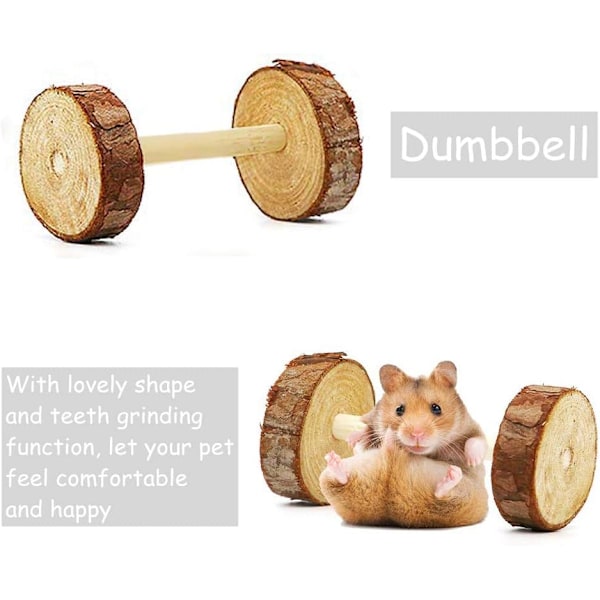 Hamster tuggleksaker, set med 5 leksaker för papegojor eller hamster, bro L