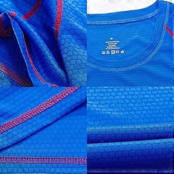 Queshark Dam Snabbtorkande Kortärmad Sport Löpar T-shirt Andningsbar Slim Toppar Yoga T-shirts Tränings Gym Tröjor (XL rosaröd)