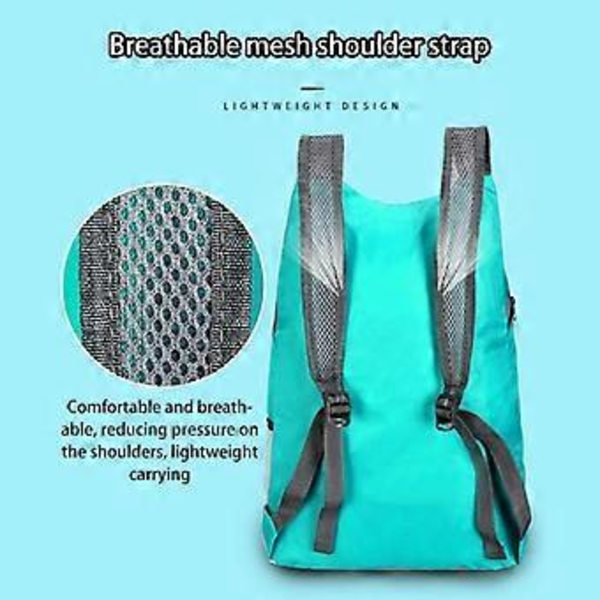 Polyester Camping Ryggsäck Vattentät Vandringsutrustning Vandringsryggsäck Vikbar Campingutrustning Färgglad Ryggsäck Lätt (Röd)