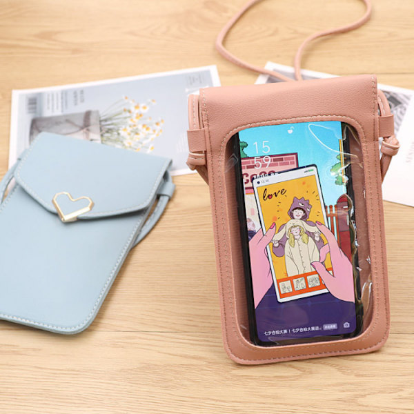 Mobilväska liten crossbody-väskor för kvinnor med touch screen-väskor