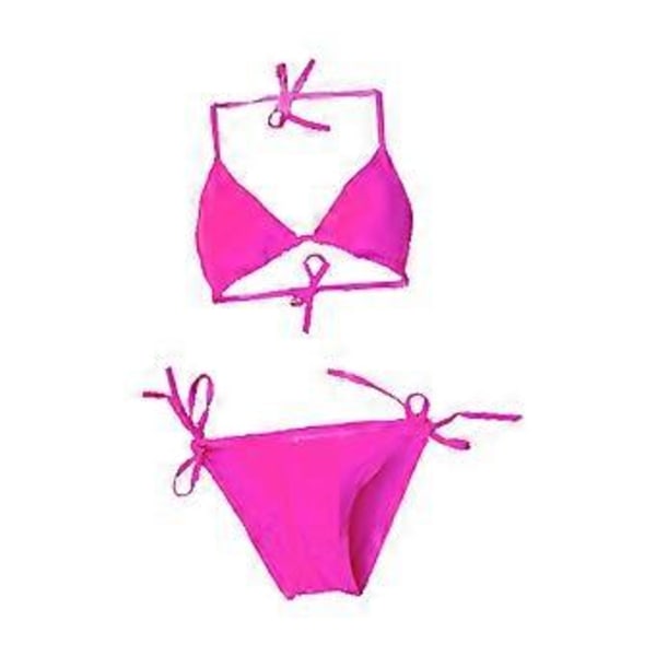 Bikini Baddräkt Set för Kvinnor Bekväm Dam Baddräkt för Vattenaktiviteter i Klubbmiljö (rosaröd)