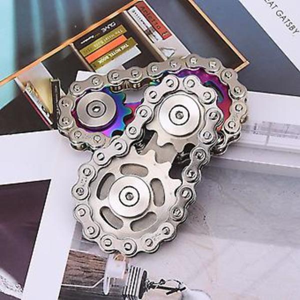 Cykelkedjeväxel Fidget Spinner Metallväxel Högkvalitativt Rostfritt Stål Nytt Nyhetsspel 5 X 5 X 3 Cm Hållbar Gyro (flerfärgad)
