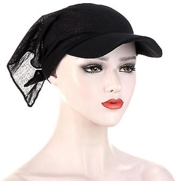 Unisex Bomulls Solhatt Hedging Cap Huvudbonad Tryckt Bandana Med Brätte Huvadduk Västerländsk Baseballkeps Utomhushatt (A1)