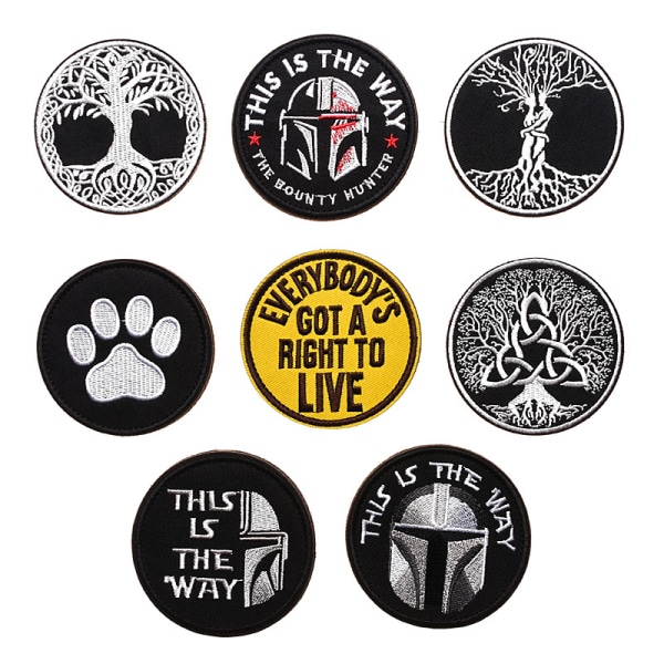 1 stk. broderet Livets Træ-patch i form af Livets Træ