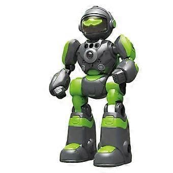 Intelligent röstrobot gest fjärrkontroll programmering musik dansande barn elektrisk leksaksrobotmodell (grön)