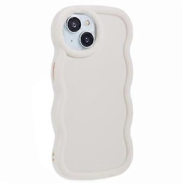 WANLONFENG XL-serien for iPhone 14 Deksel Bølgekant TPU-deksel med Herdet Glass Film (Stil B)
