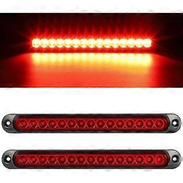 2 stk. Trailer Bremse Baglygte Bar 12-24V 15 LED, Vandtætte Baglygter, Kørelys, Identifikationslys til Offroad Lastbil Varebil Bil RV UTV ATV