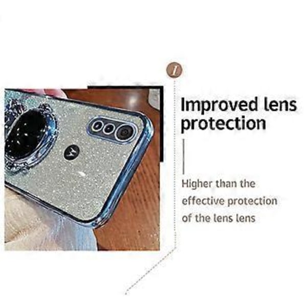 Til Motorola Moto E6s/Moto E6i Cover Elektroplettering Astronaut Støtteben Telefon Cover()