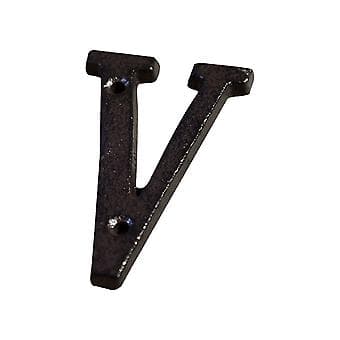 Legering Smidesjärn Nummer Bokstav DIY Husbokstav V